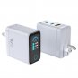 67W 3-Port GaN Wall Charger with Display