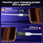 2-Pack PD 240W 360 & 180 Degree USB C Adapter with LED Digital Display