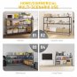 3-Tier Heavy Duty Wire Shelf Rack with Wheels 46" W x 18" D x 41" H