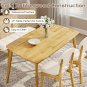 Solid Wood Dining Table with 2 Padded Chairs & Bench