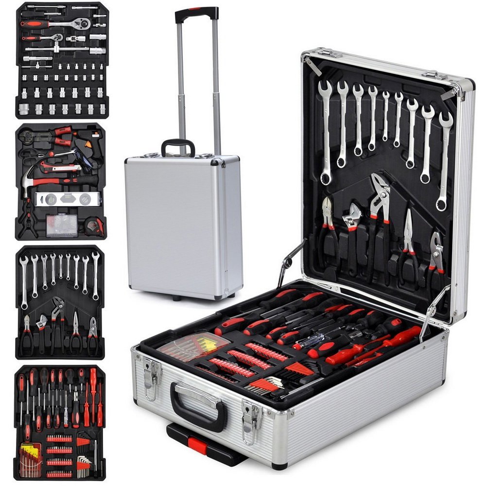 799 PCS Complete Tool Set Mechanics Wrenches Screwdriver Socket with Trolley Case
