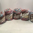 Lily Sugar'n Cream Yarn -2oz Each. Lot Of 5 Rainbow ~discontinued color