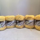 5 Lily Sugar'n Cream 100% Cotton Yarn ~ Yellow ~rare Discontinued Die Lot.