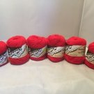 6 Skeins Lily Sugar'n Cream Yarn -Red-discontinued Color.