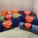 RED HEART SUPER SAVER YARN LOT OF 6-discontinued Vintage Yarn.