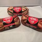 3 Skeins Red Heart Soft Yarn Lot .2 Embers Print 1 New & 1 Garden