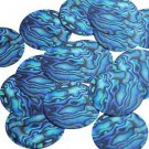 Round Sequin 1.5" Abalone Shell Ocean Sealife Blue Green Opaque