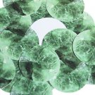 Round Sequin 1.5" Fluorite Green Gem Facetted Sparkle Opaque
