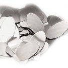 Silver Shiny Metallic Sequins Oval 1.5" Large Couture Paillettes