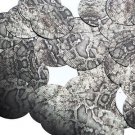 Round Sequin 1.5" Gray Black Snakeskin Reptile Pattern Metallic