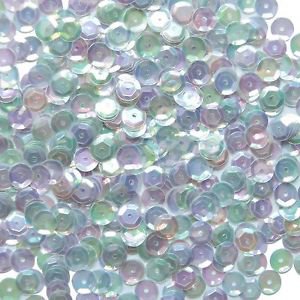 6mm Cup Sequins Pastel Crystal Rainbow Iris Iridescent. Made in USA
