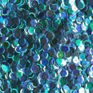 8mm Cup Sequins Aqua Blue Rainbow Iris Shiny Metallic. Made in USA