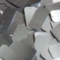 Rectangle Sequin 1.5" Steel Silver Gray Metallic