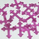 Fleurie Cross Sequin 1.5" Purple Mirage Illusion