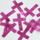 Simple Cross Sequin 1.5" Purple Mirage Illusion
