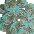 Round Sequin 1.5" Chrysocolla Green Blue Gem Rocks Opaque