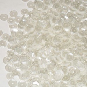 8mm Cup SEQUIN FACET PAILLETTES ~ CRYSTAL CLEAR Transparent ~ Made in USA