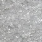 6mm Cup Sequins Crystal White Raw Silk Illusion. Made in USA