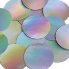 Silver Lazersheen Metallic Sequin Round 50mm Couture Paillettes