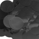 Round Sequin 1.5" Black Shiny Metallic
