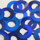 Blue Lazersheen Sequin Circle Donut 1.5 inch Large Couture Paillettes