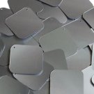 Square Diamond Sequin 1.5" Steel Silver Gray Metallic