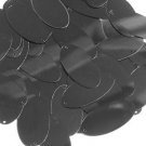 Oval Sequin 1.5" Black Shiny Metallic