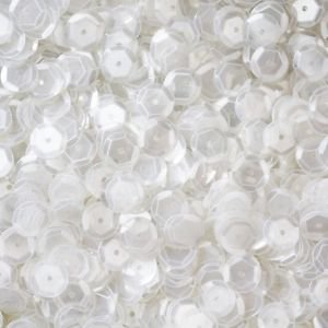 SEQUIN FACET 8mm Cup Loose PAILLETTE ~ Crystal Clear Luster ~ Made in USA