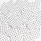 Long Diamond Sequin 1.75" Black Polka Dot on White Opaque