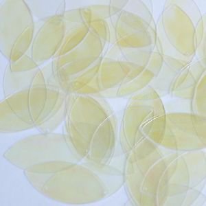 Navette Leaf Sequin 1.5" Yellow Crystal Luminescent