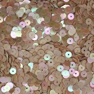 5mm Flat SEQUIN PAILLETTES ~ Beige Opaque RAINBOW IRIS IRIDESCENT ~ USA