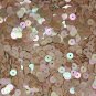 5mm Flat SEQUIN PAILLETTES ~ Beige Opaque RAINBOW IRIS IRIDESCENT ~ USA