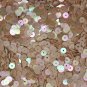 5mm Flat SEQUIN PAILLETTES ~ Beige Opaque RAINBOW IRIS IRIDESCENT ~ USA