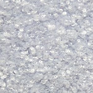 4mm Cup Sequins Loose Paillettes ~ Crystal Clear ~ Made in USA
