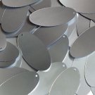 Oval Sequin 1.5" Steel Silver Gray Metallic