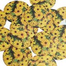 Round Sequin 1.5" Yellow Daisy Floral Flower Opaque