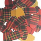 Oval Sequin 1.5" Tartan Royal Stewart Red Gold Metallic