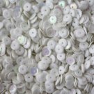 6mm Cup SEQUIN FACET PAILLETTES ~ AURORA PEARL WHITE ~ Made in USA