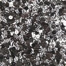 6mm Sequins Gray Black Tiger Stripe Opaque. Made in USA