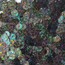 5mm Flat Sequin ~ Black Galactic Night Sky Hologram  Loose Paillette Made in USA