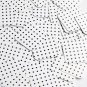 Square Diamond Sequin 1.5" Black Polka Dot on White Opaque