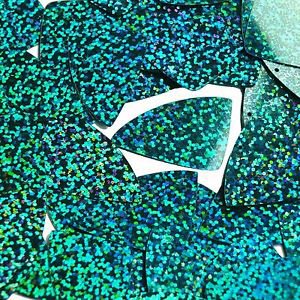 Teal Glitter Hologram Reflective Fishscale Fin 1.5" Couture Sequin Paillettes