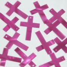 Simple Cross Sequin 1" Purple Mirage Illusion