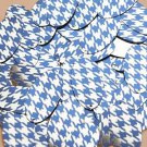 Oval Sequin 1.5" Blue Silver Houndstooth Pattern Metallic