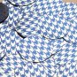 Round Sequin 1.5" Blue Silver Houndstooth Pattern Metallic
