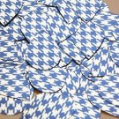 Teardrop Sequin 1.5" Blue Silver Houndstooth Pattern Metallic