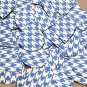 Teardrop Sequin 1.5" Blue Silver Houndstooth Pattern Metallic