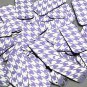 Rectangle Sequin 1.5" Purple Silver Houndstooth Pattern Metallic