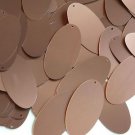Oval Sequin 1.5" Bronze Brown Matte Silk Frost