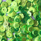 8mm Cup SEQUIN FACET PAILLETTES ~ LIME GREEN Metallic ~ Made in USA
